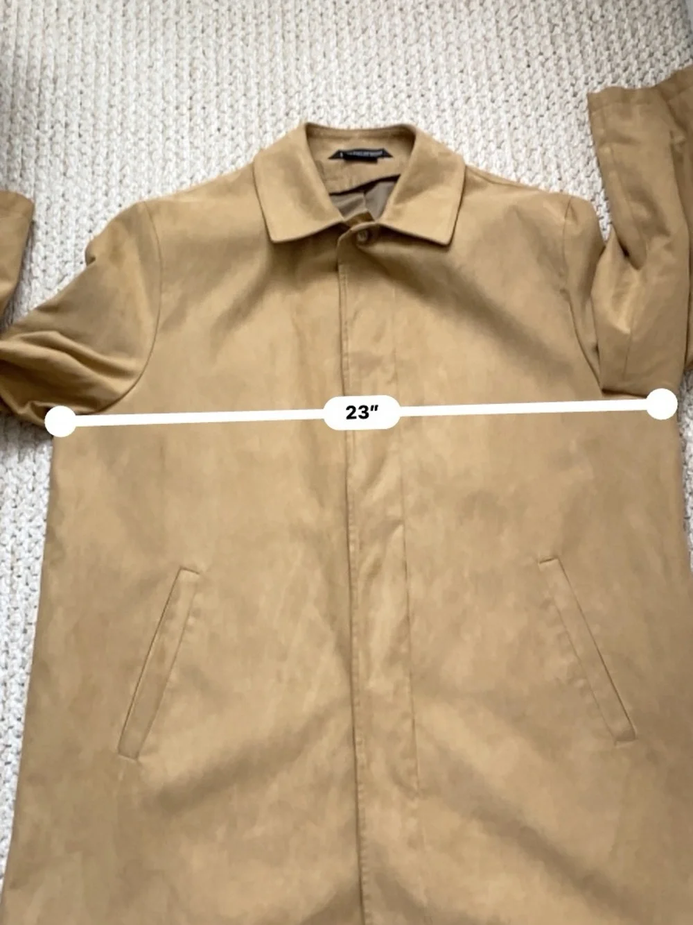 WEATHERPROOF | Waterproof Raincoat Faux Suede Jacket Trench Coat Small